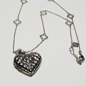 Heidi Klum 925 Silver Heart Locket Necklace